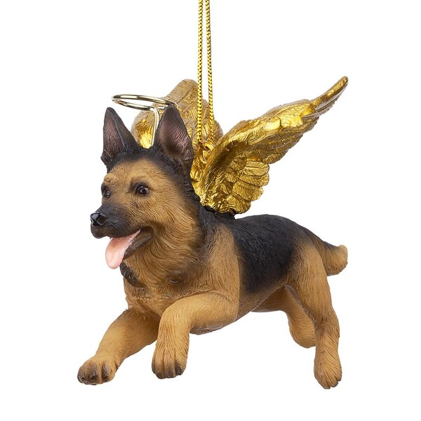 Honor The Pooch: German Shepherd Holiday Dog Angel Ornament